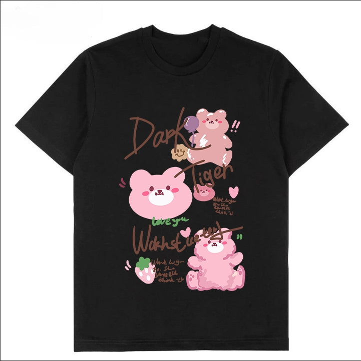 T-0073|Cartoon Classic Crew Neck T-Shirt - Soft Cotton Blend | Malaysia Factory Direct | Fast Local Shipping