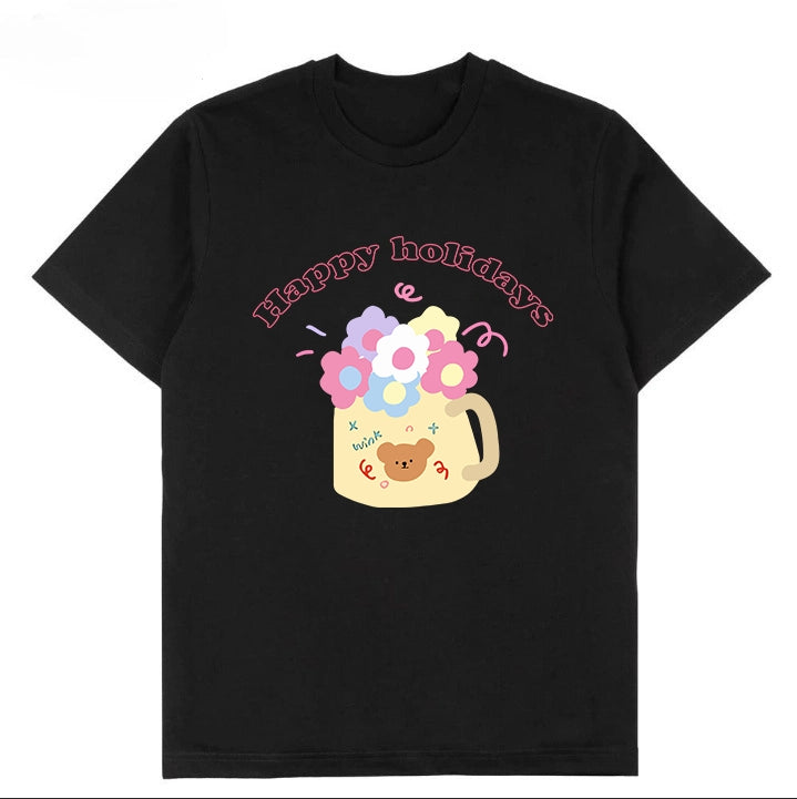 T-0063|Cartoon Classic Crew Neck T-Shirt - Soft Cotton Blend | Malaysia Factory Direct | Fast Local Shipping