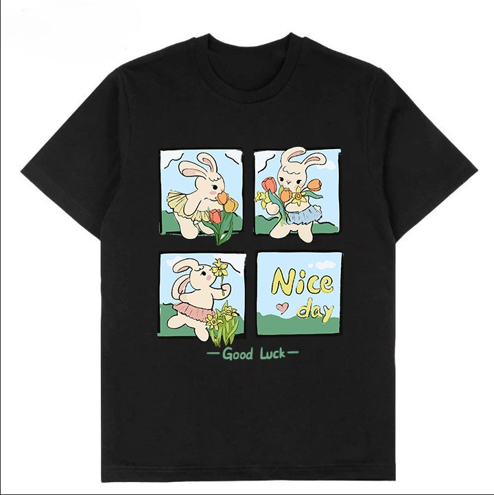 T-0067|Cartoon Classic Crew Neck T-Shirt - Soft Cotton Blend | Malaysia Factory Direct | Fast Local Shipping