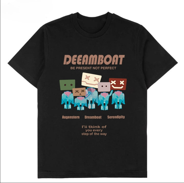 T-0071|Cartoon Classic Crew Neck T-Shirt - Soft Cotton Blend | Malaysia Factory Direct | Fast Local Shipping