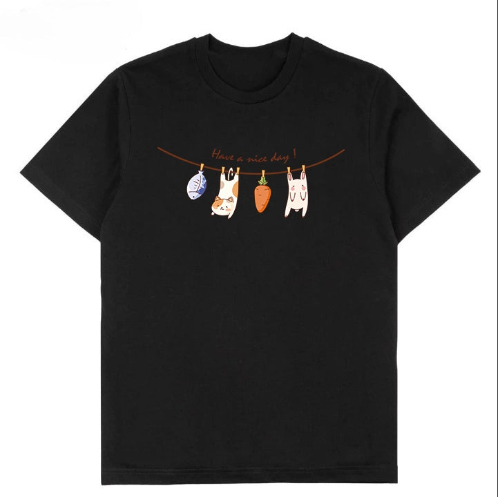 T-0078|Cartoon Classic Crew Neck T-Shirt - Soft Cotton Blend | Malaysia Factory Direct | Fast Local Shipping