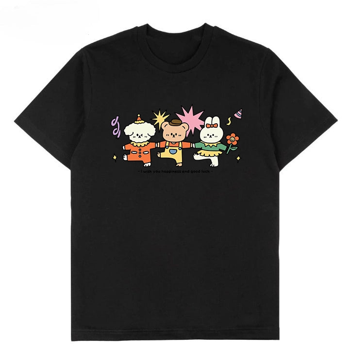 T-0082|Cartoon Classic Crew Neck T-Shirt - Soft Cotton Blend | Malaysia Factory Direct | Fast Local Shipping