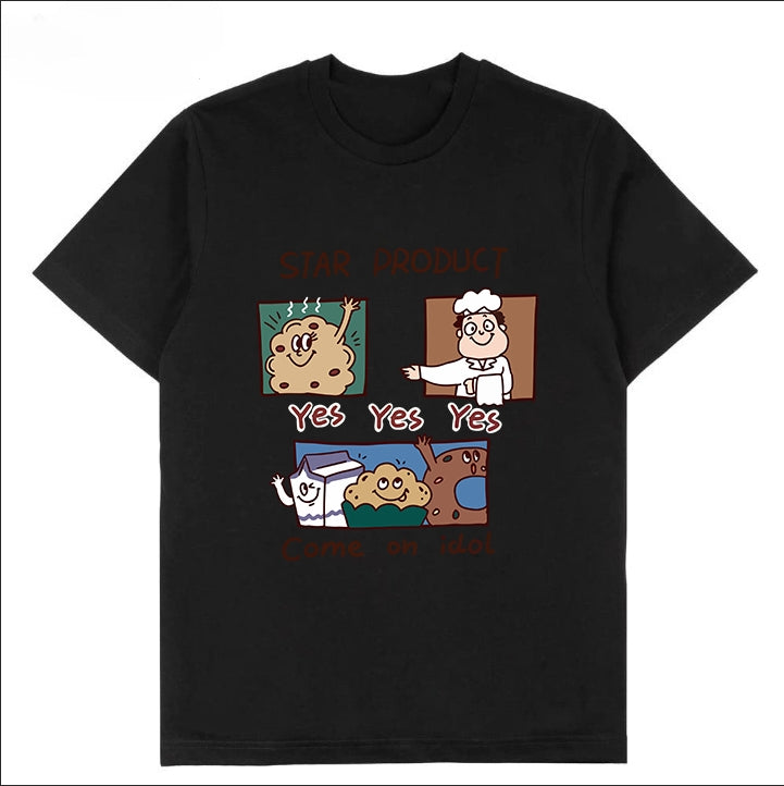 T-0086|Cartoon Classic Crew Neck T-Shirt - Soft Cotton Blend | Malaysia Factory Direct | Fast Local Shipping